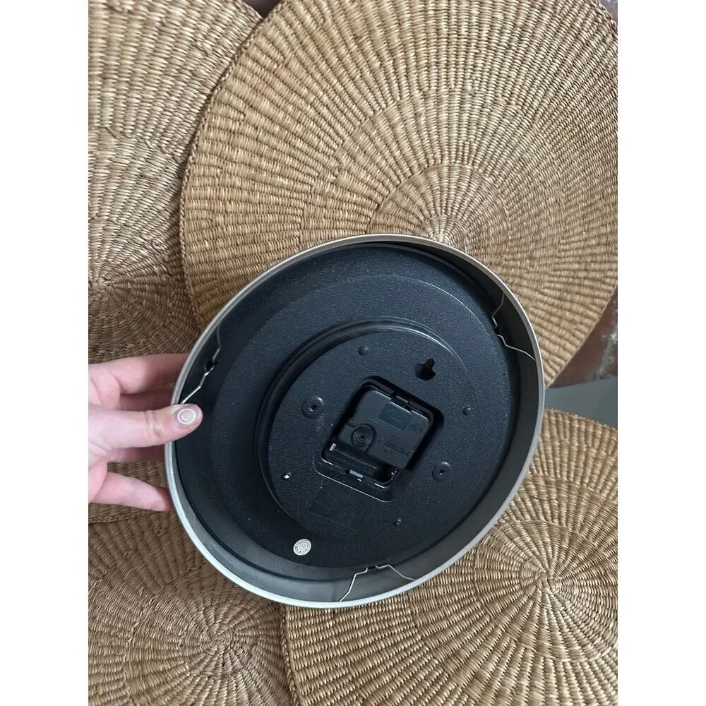 Round Grey Wall Clock